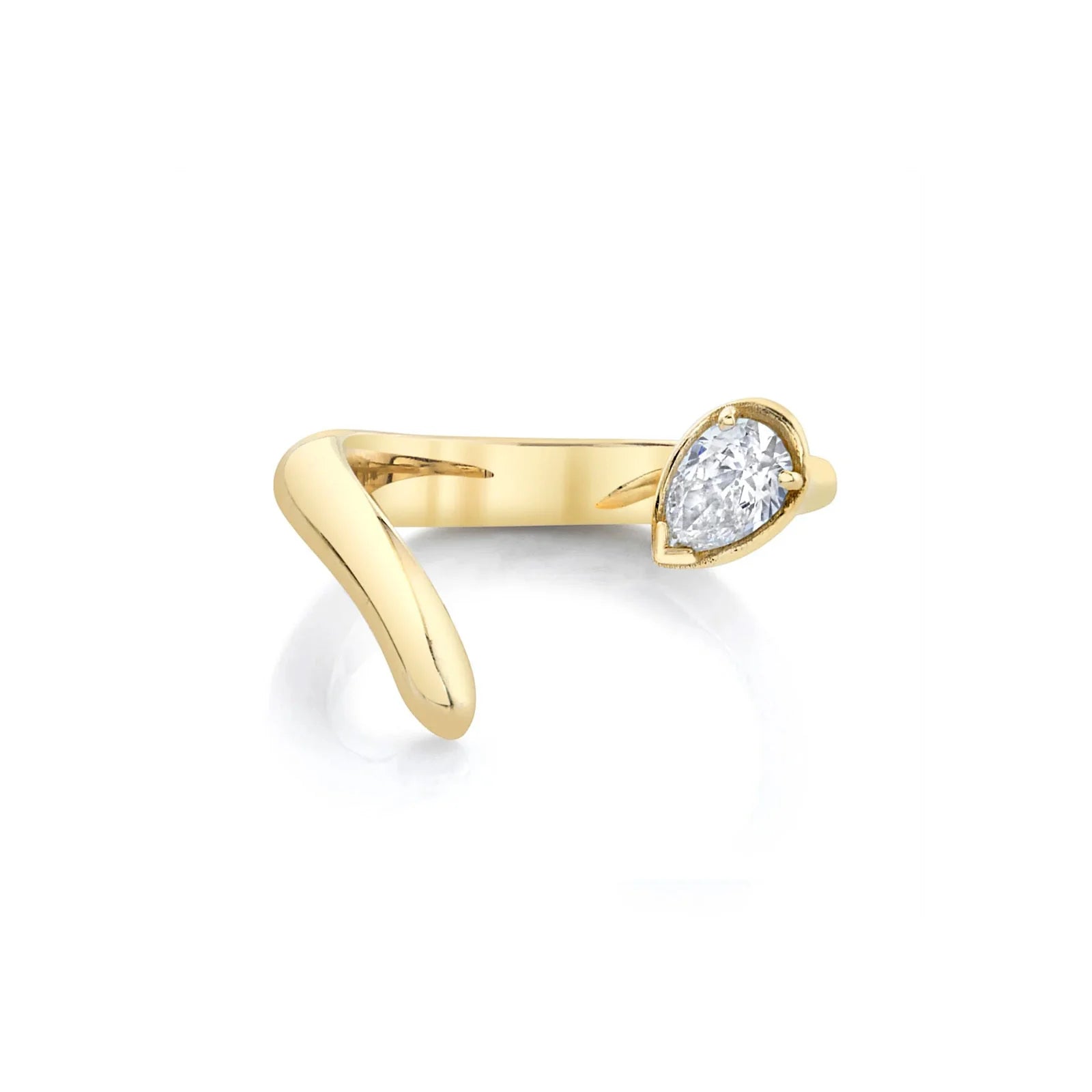 The Tusk Ring | Pear Diamond
