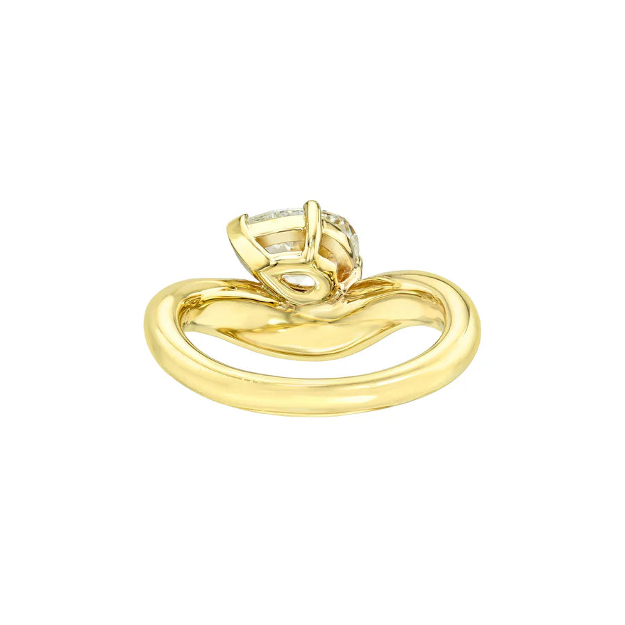 Floating Pear Diamond Ring