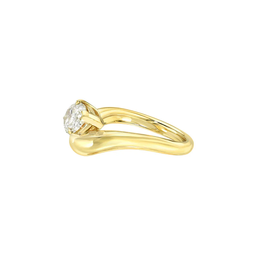 Floating Pear Diamond Ring