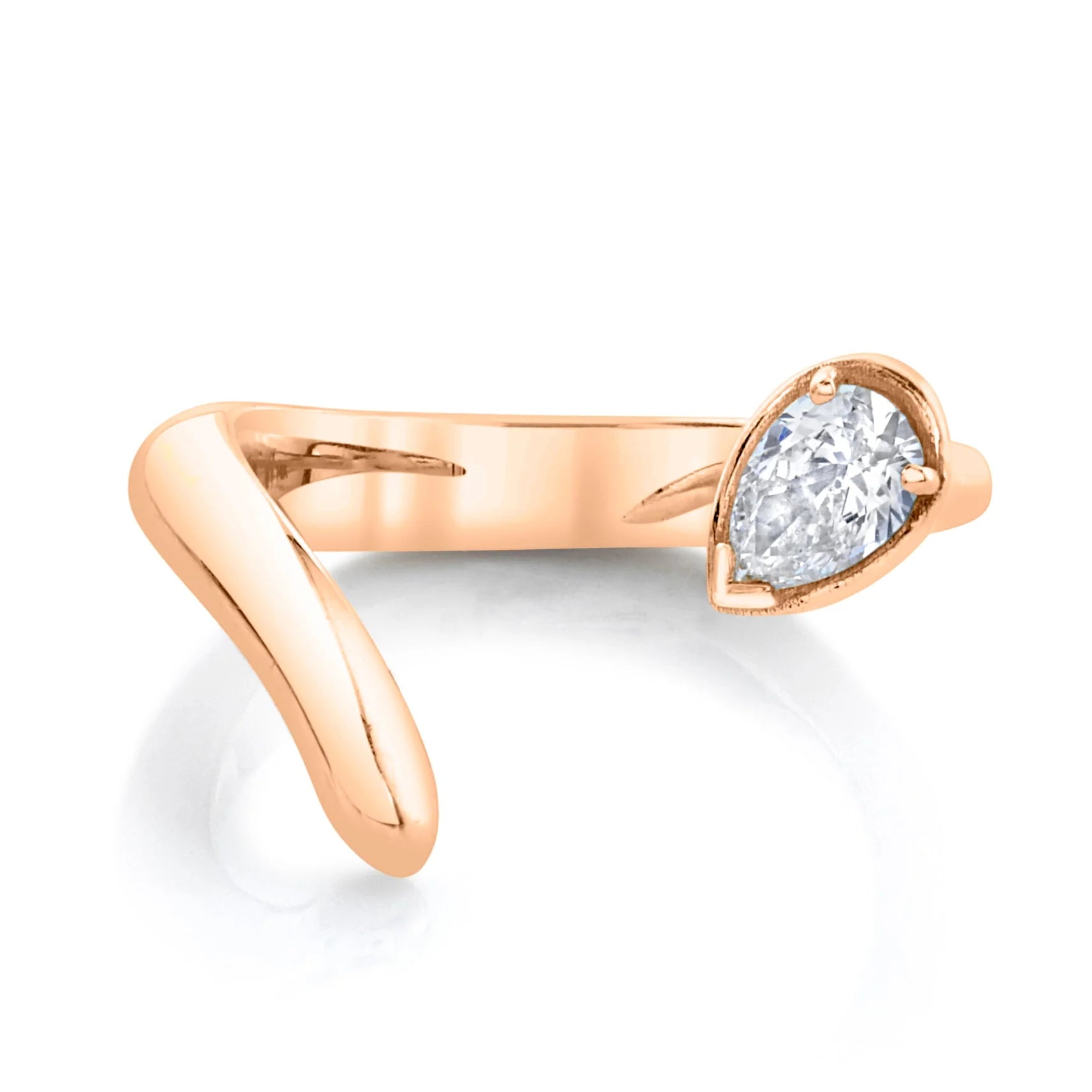 The Tusk Ring | Pear Diamond