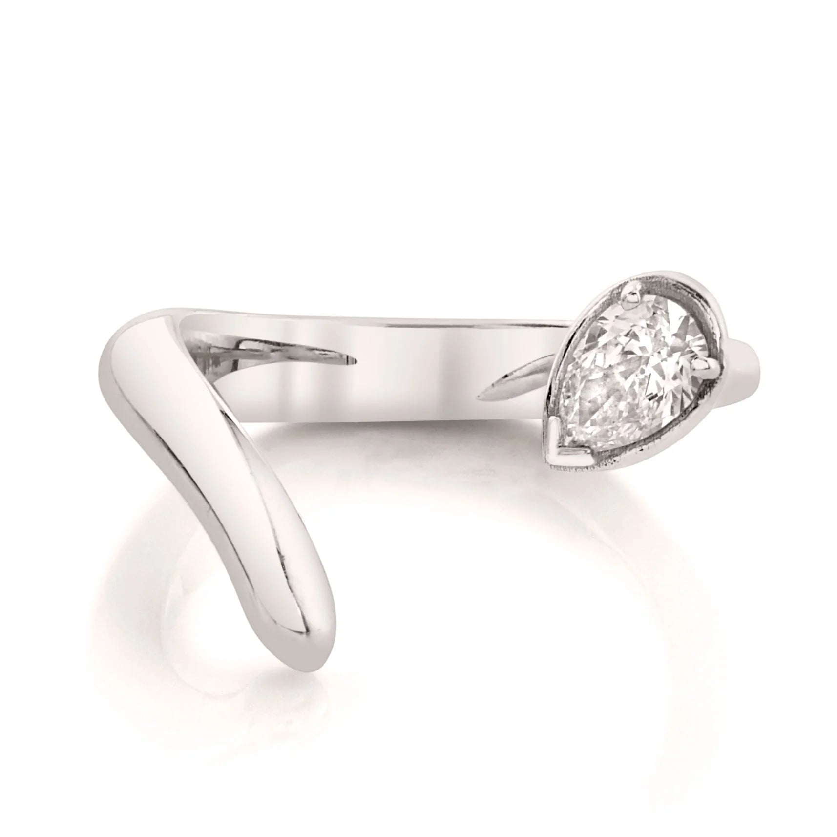 The Tusk Ring | Pear Diamond